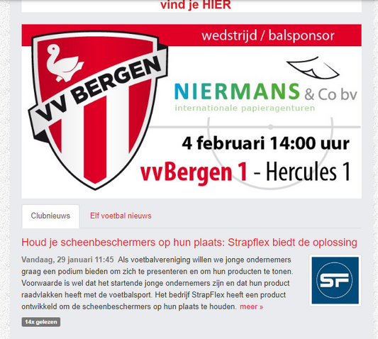 StrapFlex bandjes duiken op in de media en bij de eerste voetbalclubs!